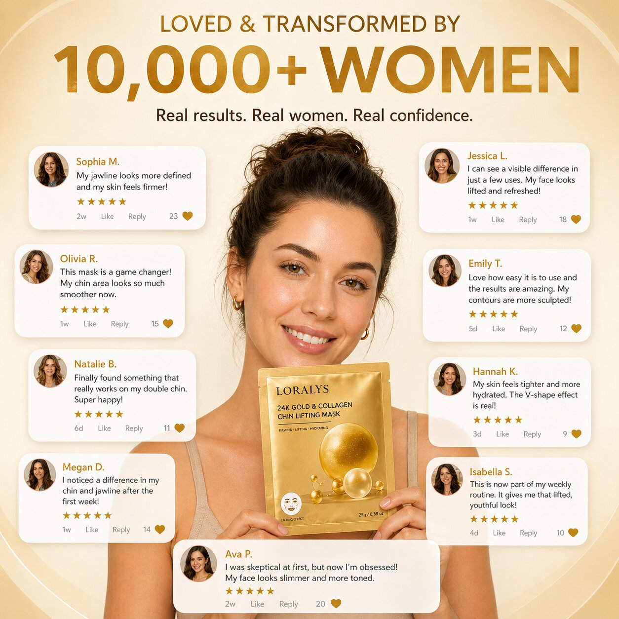 24K Gold Chin Lifting Mask