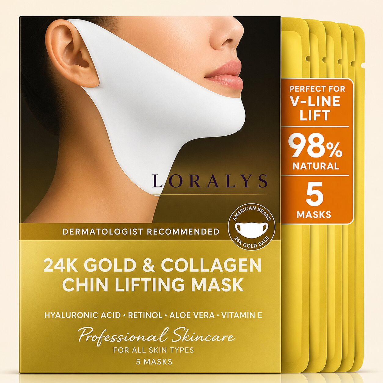 24K Gold Chin Lifting Mask